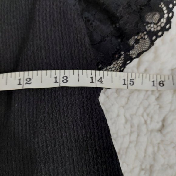 Black Gothic top with lace sleeves from Zara, women's size M - Picture 4 of 8